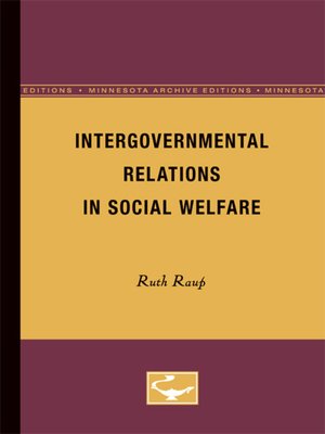 cover image of Intergovernmental Relations in Social Welfare